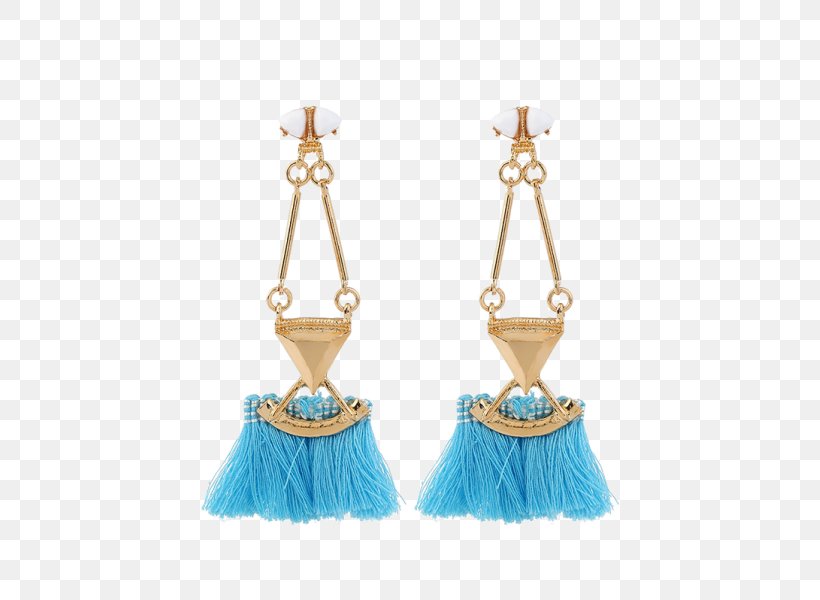 Earring Tassel Blue Turquoise Fringe, PNG, 600x600px, Earring, Blue, Body Jewellery, Body Jewelry, Bohemian Download Free