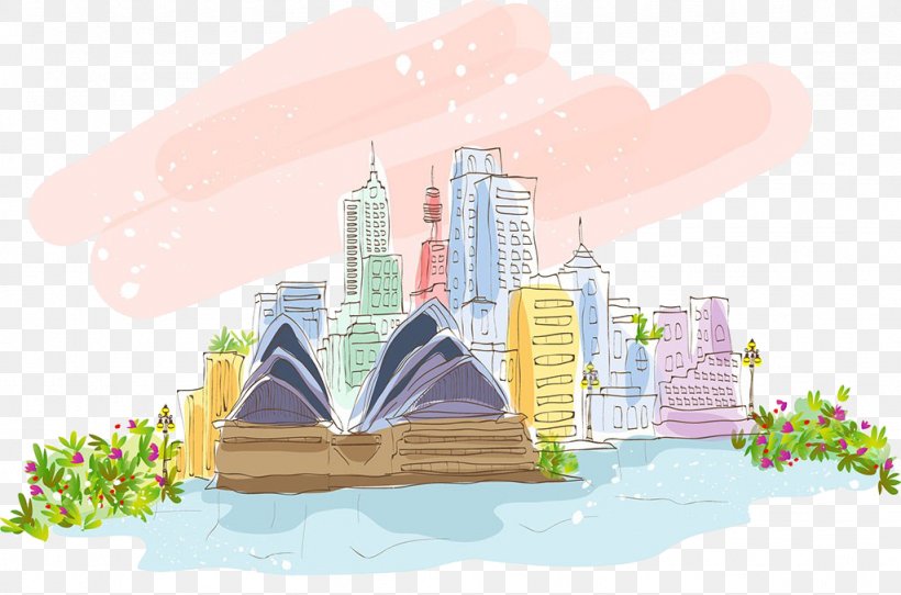 Sydney Opera House Sydney Harbour Bridge Watercolor Painting, PNG, 1024x678px, Sydney Opera House, Australia, City, Elevation, Home Download Free