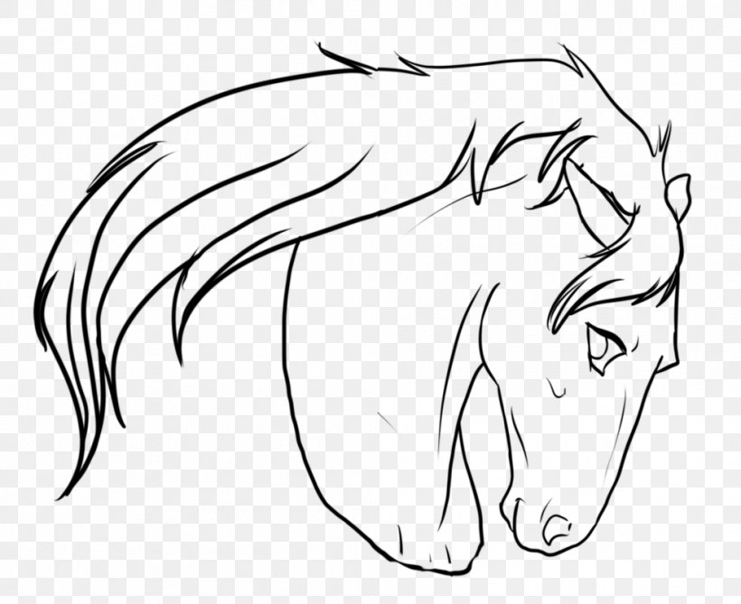 Drawing Line Art Horse Sketch, PNG, 989x807px, Watercolor, Cartoon, Flower, Frame, Heart Download Free