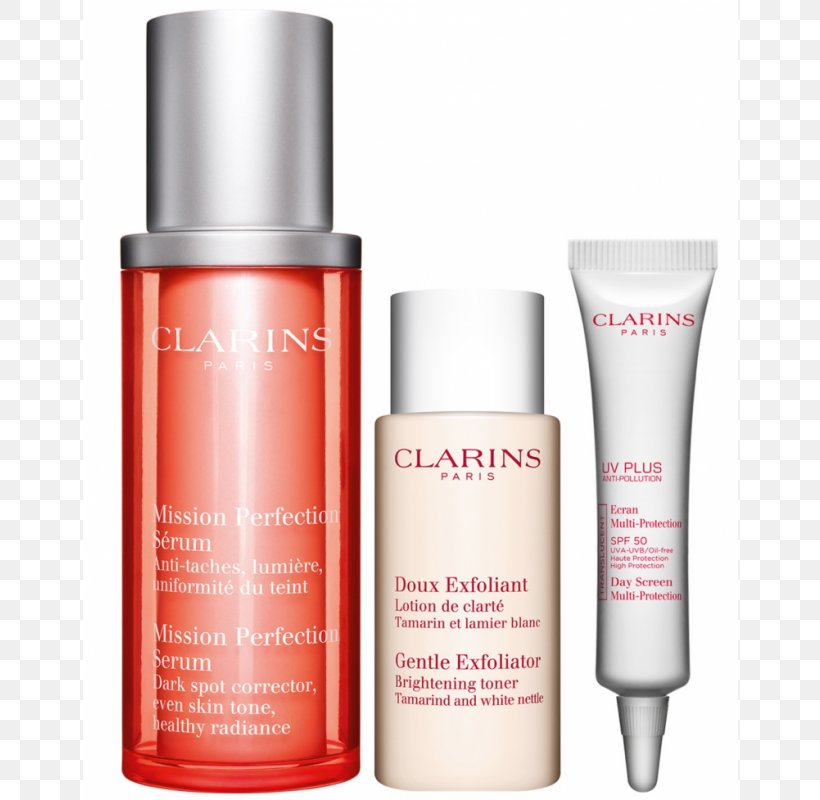 Exfoliation Clarins Mission Perfection Serum Clarins One-Step Gentle Exfoliating Facial Cleanser With Orange Extract Toner, PNG, 800x800px, Exfoliation, Beauty, Clarins, Clarins Double Serum, Cosmetics Download Free