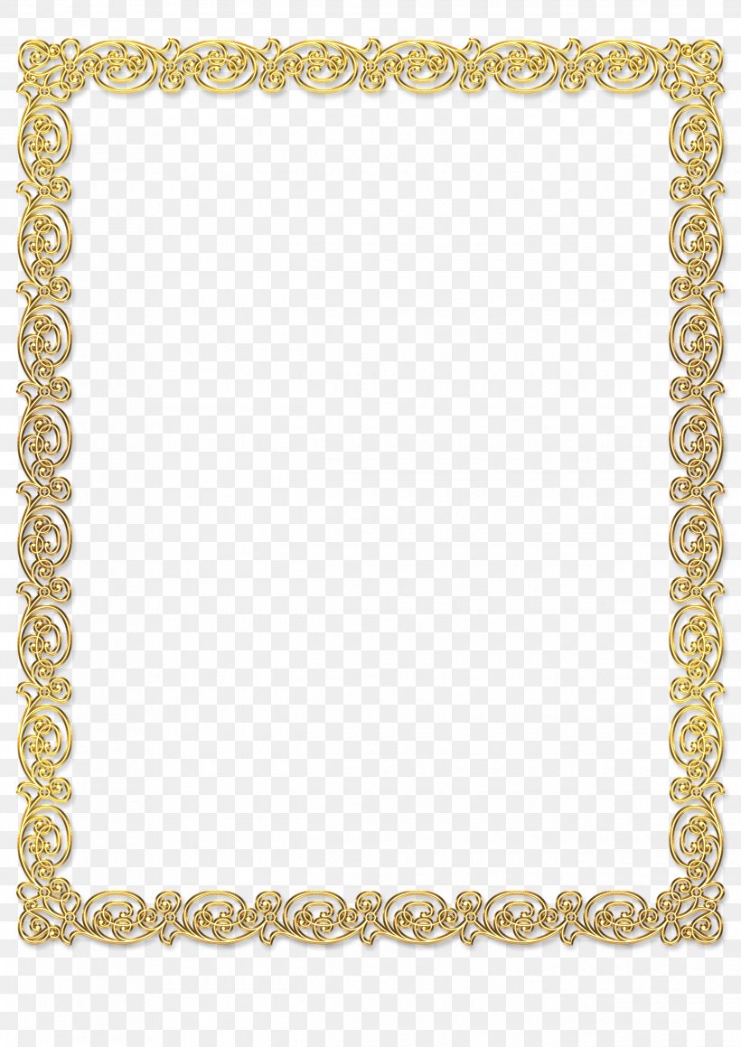 Picture Frames Photography, PNG, 2480x3508px, Picture Frames, Body Jewelry, Chain, Digital Photo Frame, Gold Download Free