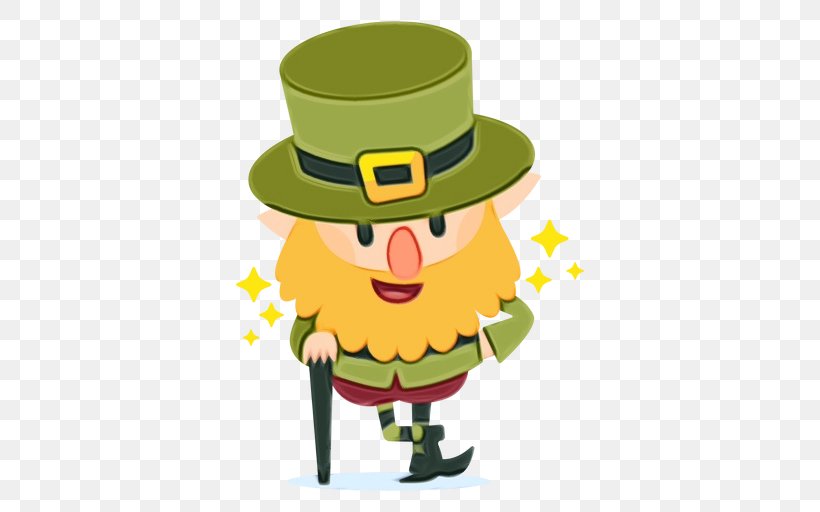 Saint Patrick's Day, PNG, 512x512px, Watercolor, Cartoon, Fictional Character, Holiday, Leprechaun Download Free