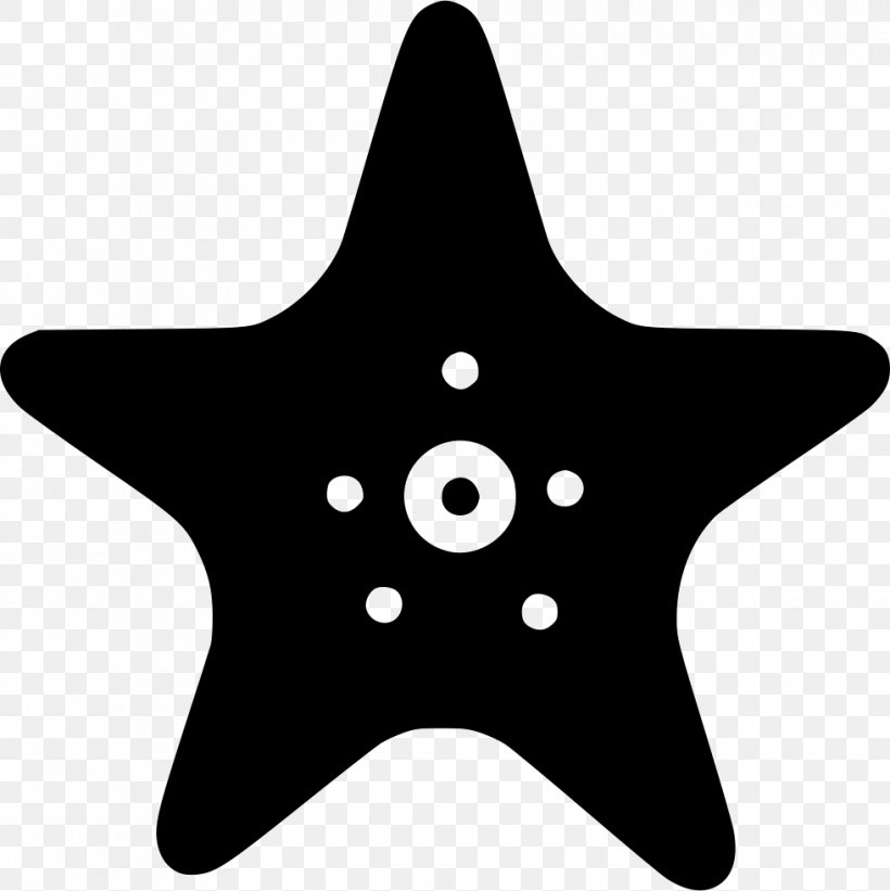 Seastar Icon, PNG, 980x982px, Data, Black, Black And White, Hyperlink, Invertebrate Download Free