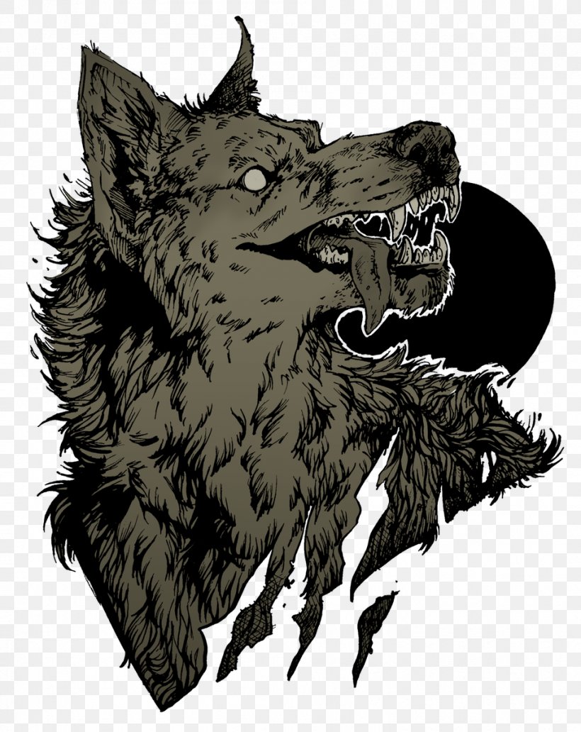 Werewolf Drawing Full Moon Sticker, PNG, 953x1200px, Wolf, Art, Black And White, Carnivoran, Dog Like Mammal Download Free
