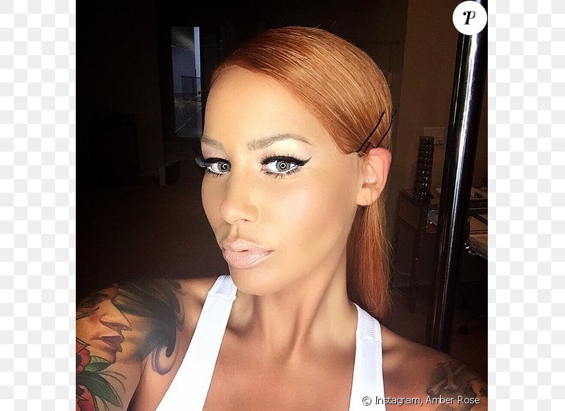 Amber Rose Red Hair Long Hair Hairstyle, PNG, 675x597px, Amber Rose, Artificial Hair Integrations, Beauty, Black Hair, Blond Download Free
