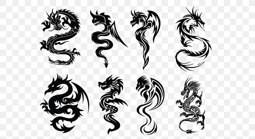 Paper Chinese Dragon Tattoo, PNG, 600x448px, Tattoo, Art, Arte Corporal,  Beauty, Black And White Download Free