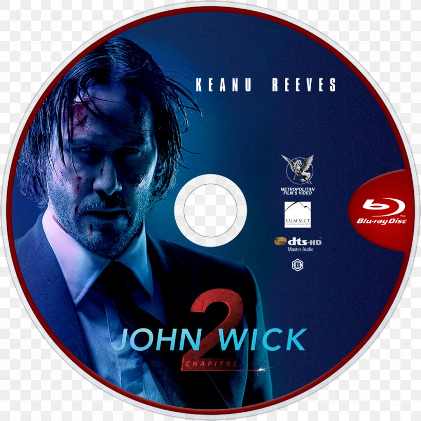 John Wick: Chapter 2 Blu-ray Disc DVD Compact Disc, PNG, 1000x1000px, 2017, John Wick Chapter 2, Bluray Disc, Brand, Compact Disc Download Free