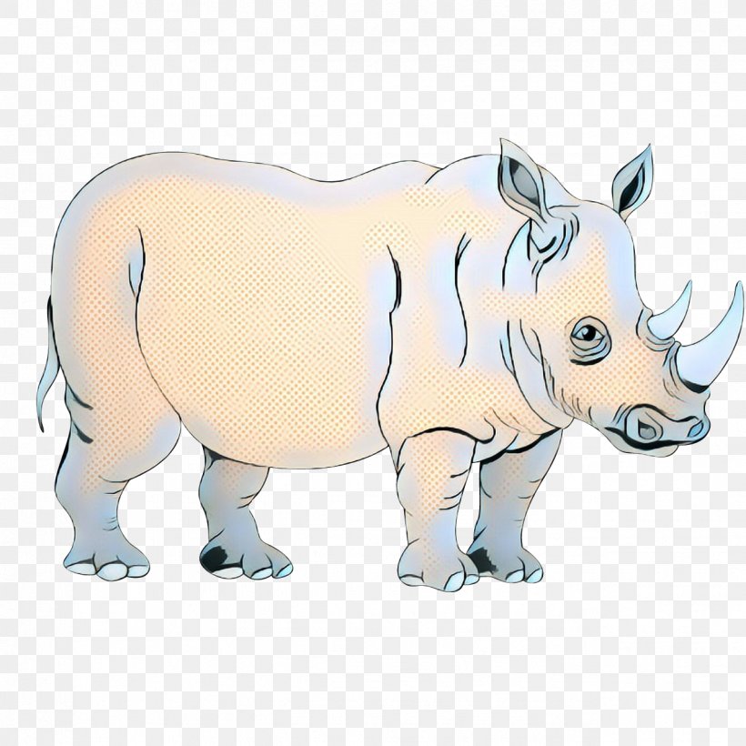 Retro Background, PNG, 1276x1276px, Pop Art, Animal, Animal Figure, Black Rhinoceros, Cartoon Download Free