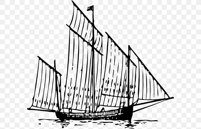 Sailing Ship Sailboat Clip Art, PNG, 600x526px, Ship, Baltimore Clipper, Barque, Barquentine, Black And White Download Free