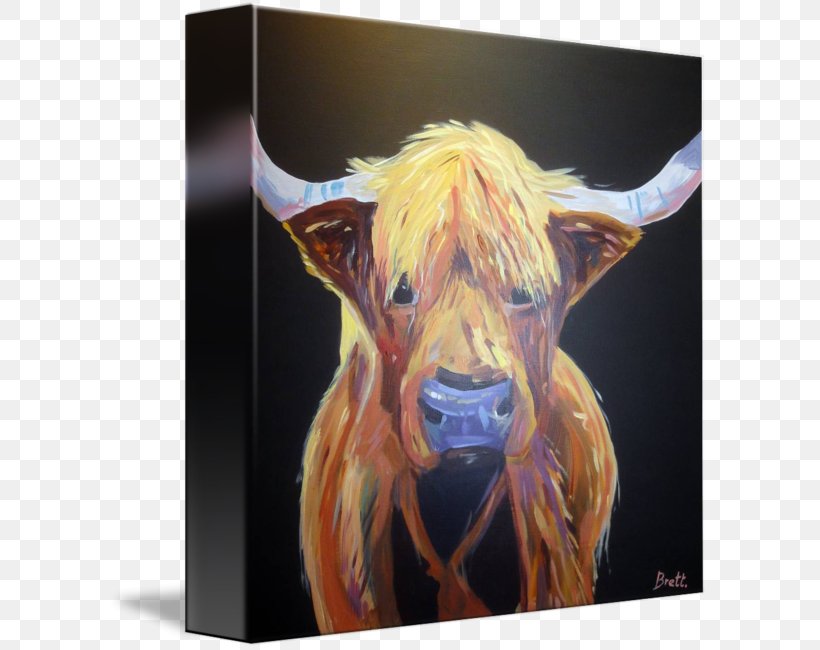Cattle Painting Snout Jeffrey Horn, PNG, 601x650px, Cattle, Cattle Like Mammal, Horn, Jeffrey Horn, Painting Download Free