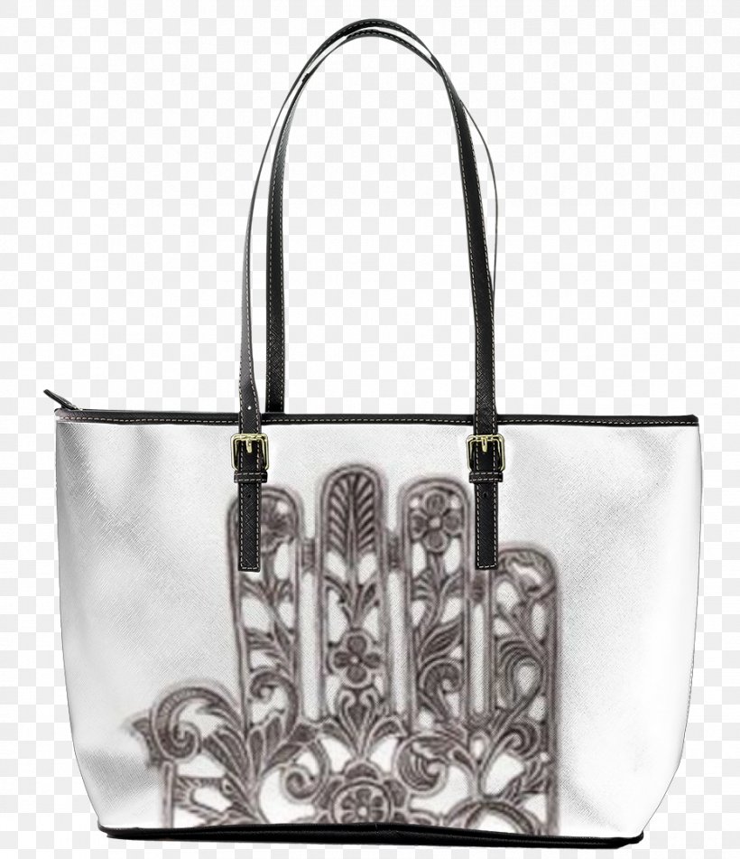 Tote Bag Hamsa Handbag Clothing Accessories Jewish Ceremonial Art, PNG, 928x1077px, Tote Bag, Bag, Black And White, Clothing Accessories, Fashion Download Free