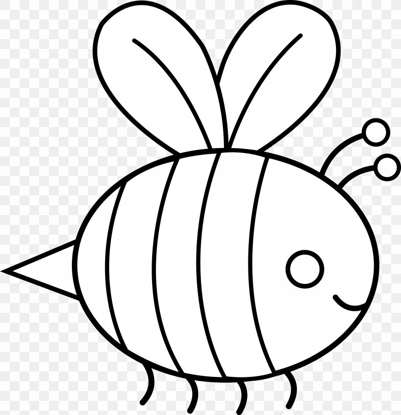 Bumblebee Black And White Clip Art, PNG, 3978x4123px, Bee, Art, Artwork, Black, Black And White Download Free