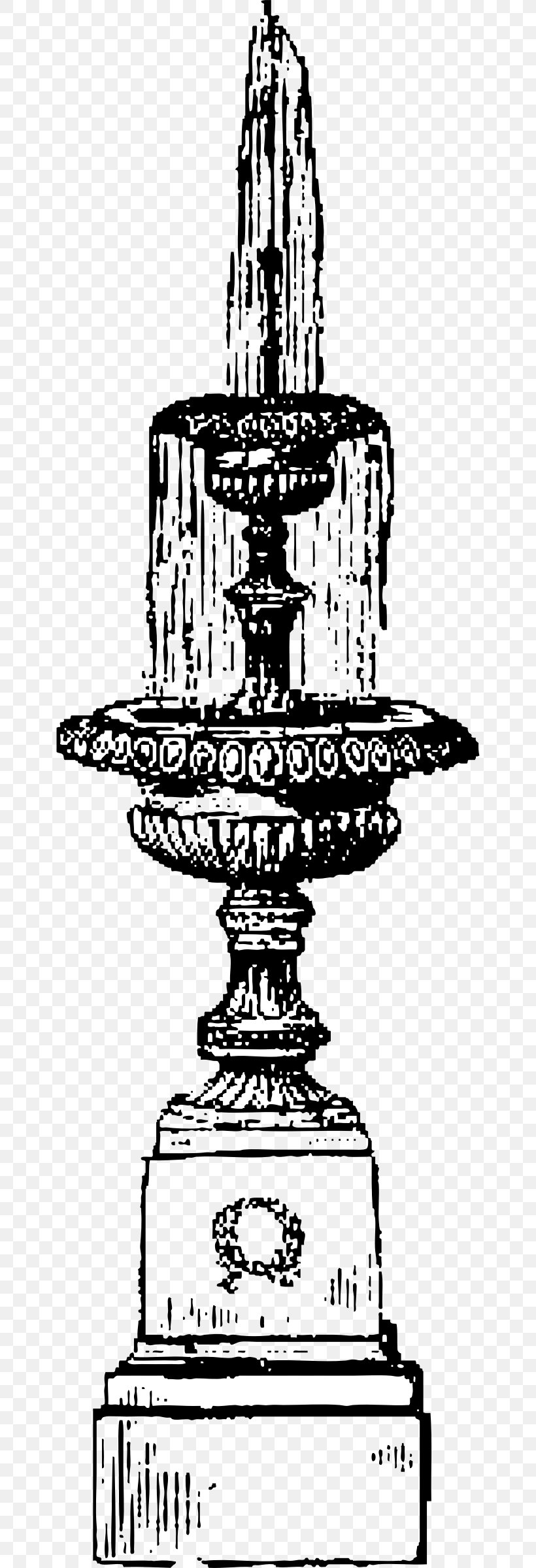 Clip Art Vector Graphics Fountain Image, PNG, 648x2400px, Fountain, Black And White, Drawing, Drinking Fountains, Line Art Download Free