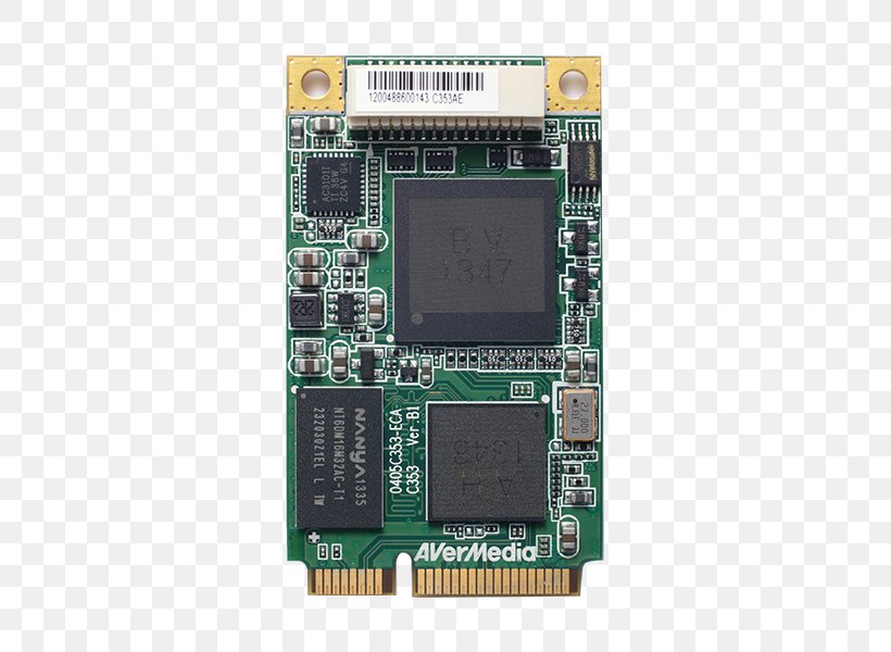 Graphics Cards & Video Adapters Mini PCI Video Capture PCI Express Frame Grabber, PNG, 800x600px, Graphics Cards Video Adapters, Avermedia Technologies, Circuit Component, Computer Component, Computer Hardware Download Free