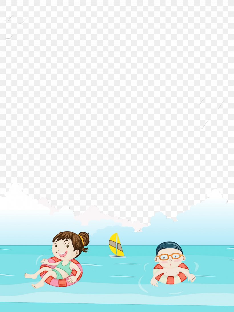 Summer Swimming, PNG, 2000x2667px, Cartoon, Aqua, Bathing, Child, Computer Download Free