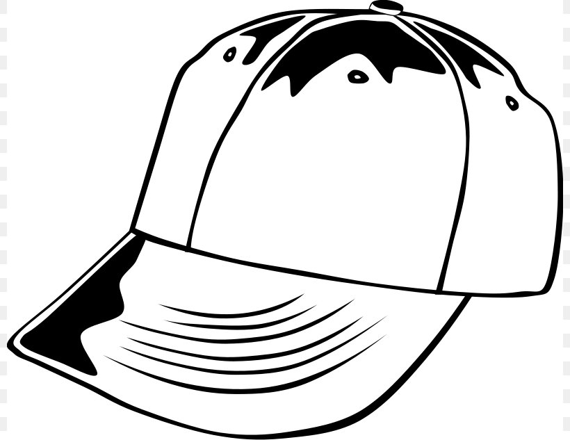 Baseball Cap Hat White Clip Art, PNG, 800x633px, Cap, Artwork, Baseball, Baseball Cap, Black Download Free