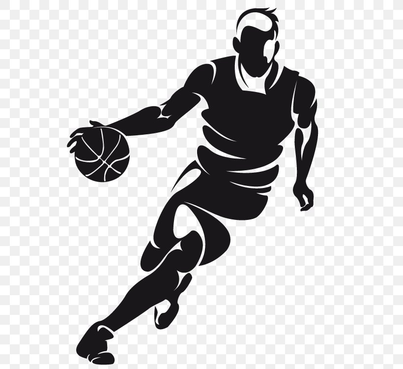 Basketball Silhouette, PNG, 750x750px, Basketball, Arm, Ball, Black, Black And White Download Free