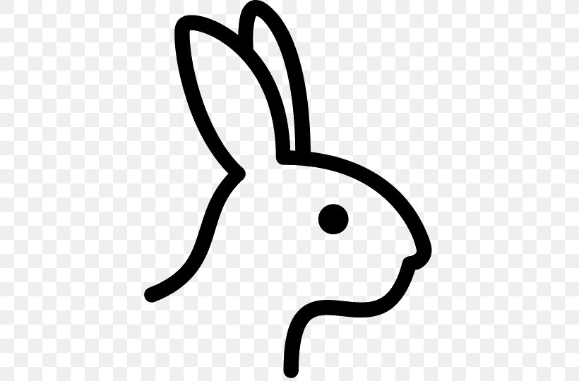 Rabbit Easter Bunny, PNG, 540x540px, Rabbit, Area, Artwork, Black, Black And White Download Free