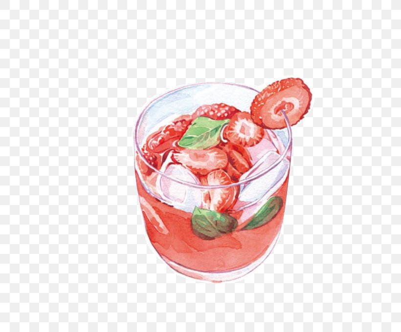 Juice Drink Watercolor Painting Food Illustration, PNG, 658x680px, Juice, Aedmaasikas, Cocktail, Cocktail Garnish, Colored Pencil Download Free
