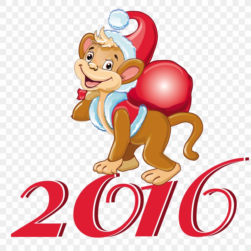 Monkey New Year Clip Art Bính Thân Image, PNG, 5000x5000px, Watercolor, Cartoon, Flower, Frame, Heart Download Free