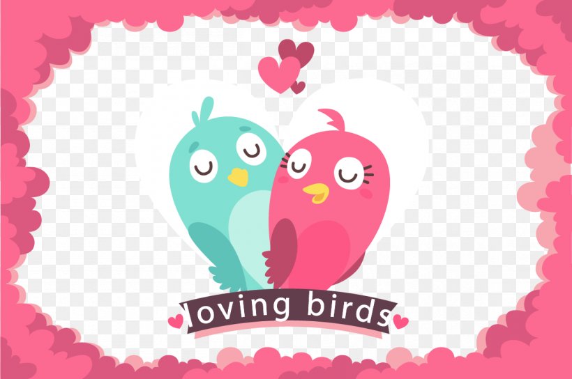 Valentines Day Lovebird Clip Art, PNG, 1204x800px, Watercolor, Cartoon, Flower, Frame, Heart Download Free
