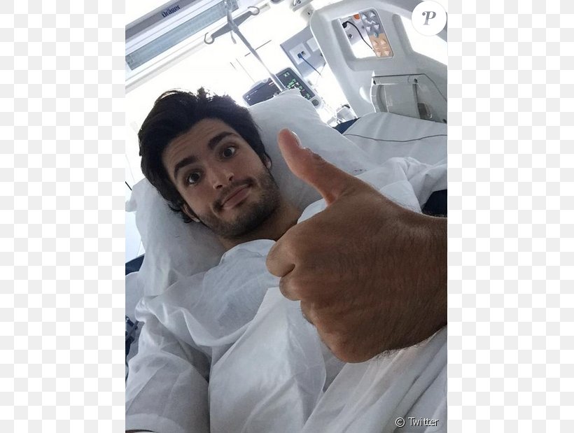 Carlos Sainz Jr. Race Car Driver MotoGP Mouth Hospital, PNG, 675x619px, Race Car Driver, Bed, Carlos Sainz, Face, Facial Hair Download Free