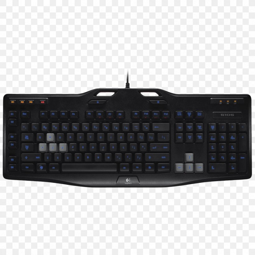 Computer Keyboard Gaming Keypad Logitech Video Game Input Devices, PNG, 1000x1000px, Computer Keyboard, Backlight, Computer, Computer Component, Computer Software Download Free