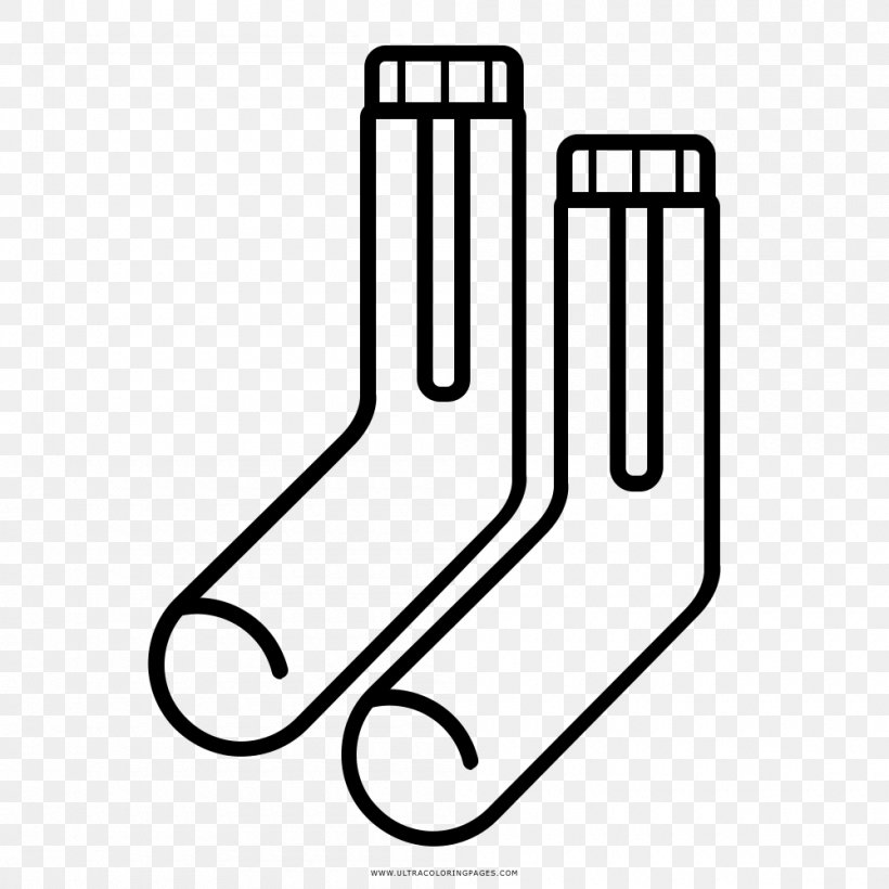 Drawing Sock Coloring Book Black And White Self-service Laundry, PNG ...