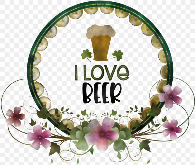 I Love Beer Saint Patrick Patricks Day, PNG, 2999x2531px, I Love Beer, Biology, Cut Flowers, Floral Design, Flower Download Free