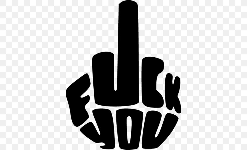 Decal Bumper Sticker Middle Finger, PNG, 500x500px, Decal, Black And White, Bumper, Bumper Sticker, Car Download Free