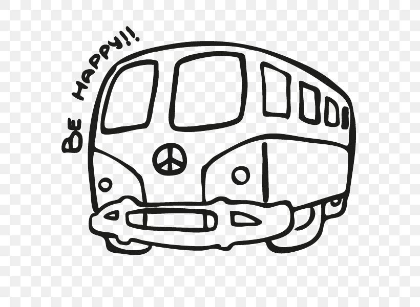 Van Car Drawing Hippie Volkswagen Transporter, PNG, 600x600px, Van, Area, Auto Part, Automotive Design, Black And White Download Free