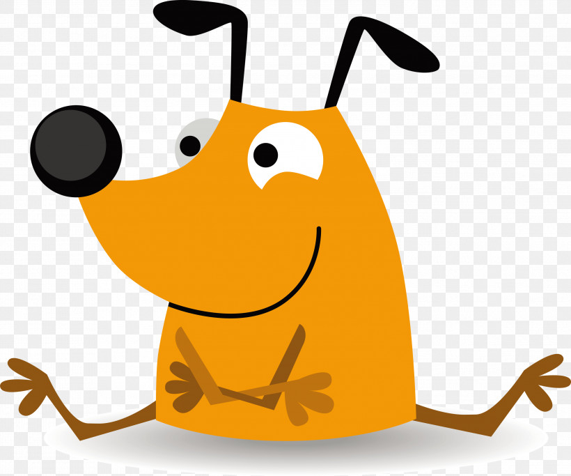 Cartoon Yellow Smile, PNG, 2999x2498px, Cute Cartoon Dog, Cartoon, Smile, Yellow Download Free