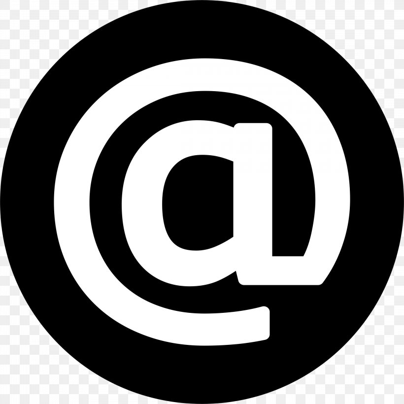 Email Symbol Clip Art, PNG, 2296x2296px, Email, Area, Black And White, Brand, Email Address Download Free