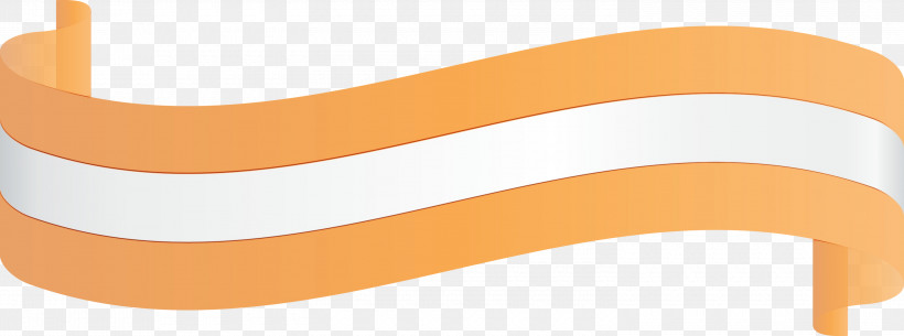 Orange, PNG, 3000x1117px, Ribbon, Beige, Line, Orange, Paint Download Free