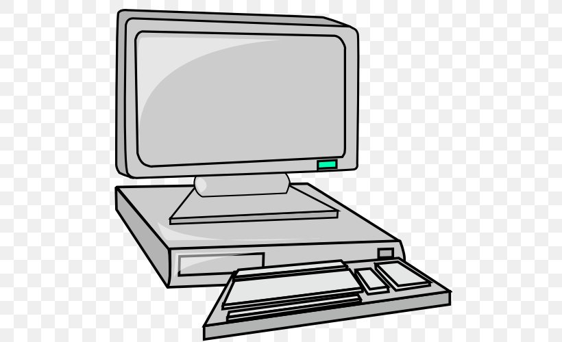 Desktop Computers Download Clip Art, PNG, 500x500px, Computer, Black And White, Computer Terminal, Desktop Computers, Document Download Free