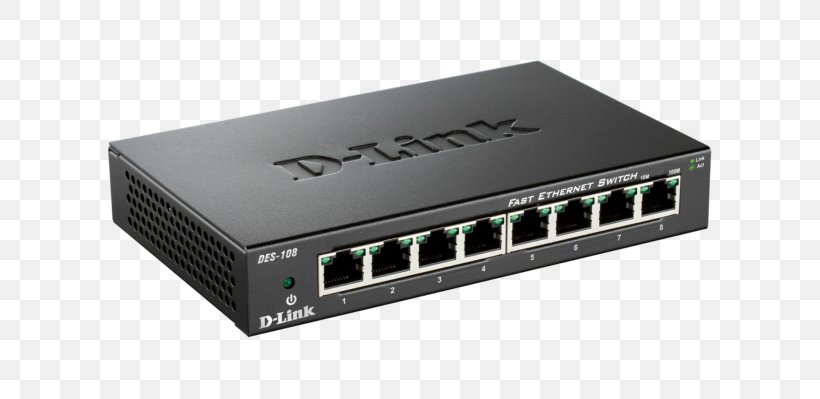 Network Switch Gigabit Ethernet Ethernet Hub Fast Ethernet, PNG, 709x399px, Network Switch, Computer Port, Dlink, Electronic Component, Electronic Device Download Free