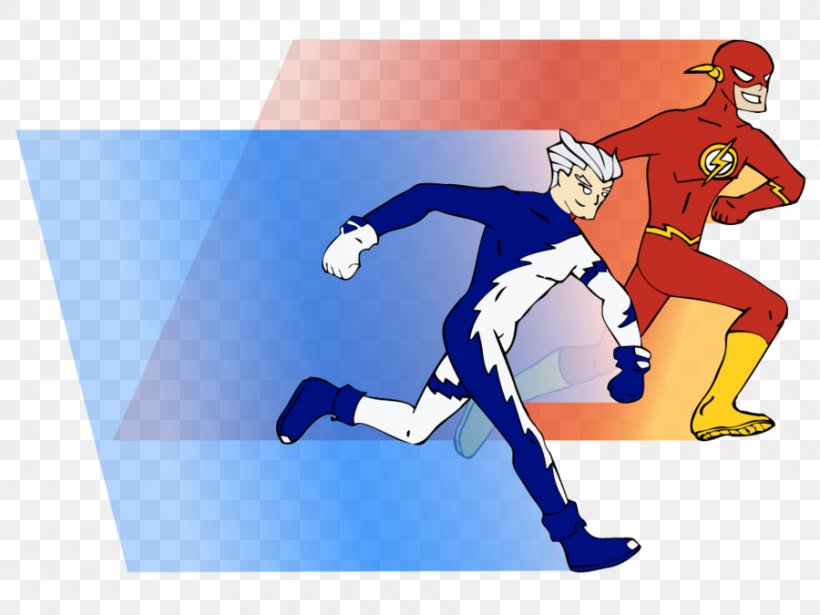 Quicksilver Kid Flash Wally West Comics, PNG, 900x675px, Quicksilver, Art, Baseball Equipment, Blue, Cartoon Download Free