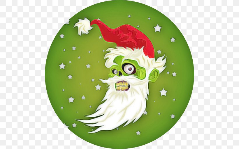 Santa Claus, PNG, 512x512px, Green, Cartoon, Holly, Plate, Santa Claus Download Free