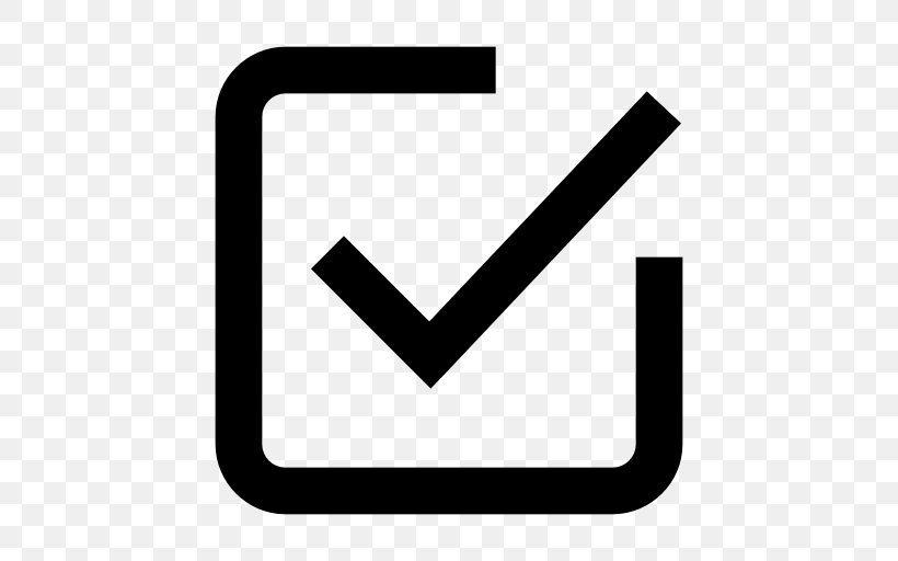 Checkbox Check Mark, PNG, 512x512px, Checkbox, Android, Area, Black, Black And White Download Free