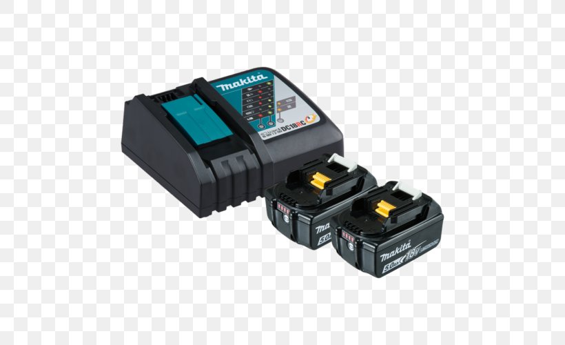 AC Adapter Makita 193439-5 Lithium-ion Battery Electric Battery, PNG, 500x500px, Ac Adapter, Cordless, Electric Battery, Electronic Component, Electronics Accessory Download Free