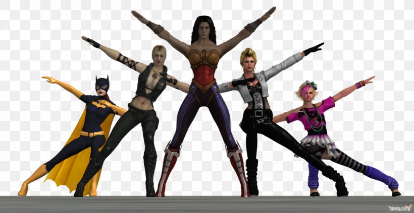 Injustice: Gods Among Us Super Sentai Hawkgirl Catwoman Batgirl, PNG, 1024x529px, Injustice Gods Among Us, Art, Batgirl, Catwoman, Dancer Download Free