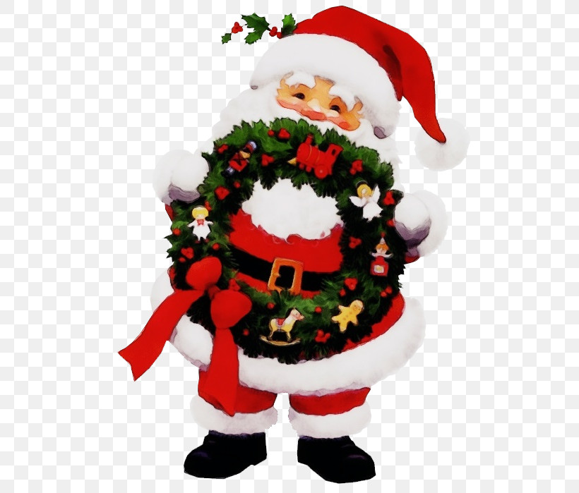 Santa Claus, PNG, 522x699px, Watercolor, Christmas, Christmas Decoration, Christmas Ornament, Interior Design Download Free