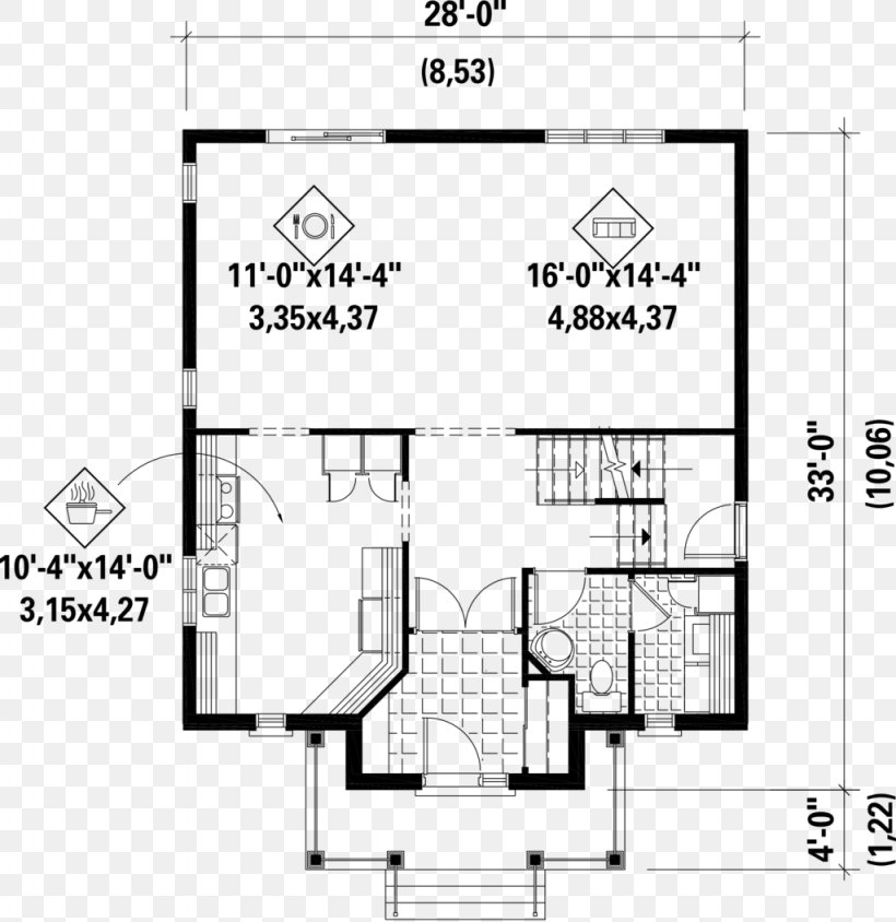 Floor Plan Paper Furniture White, PNG, 1024x1055px, Floor Plan, Area, Black, Black And White, Diagram Download Free