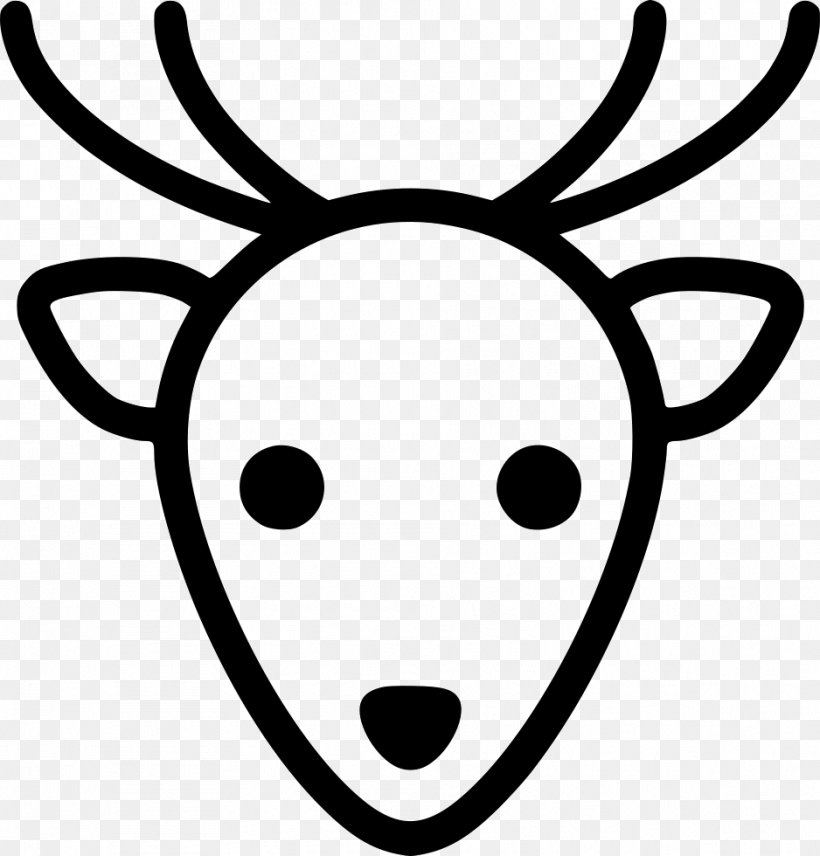 Reindeer Rudolph Moose, PNG, 938x980px, Deer, Antler, Black And White, Christmas, Face Download Free
