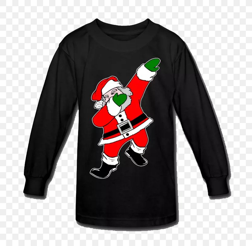Long-sleeved T-shirt Hoodie Dab, PNG, 800x800px, Tshirt, Brand, Christmas, Clothing, Crew Neck Download Free