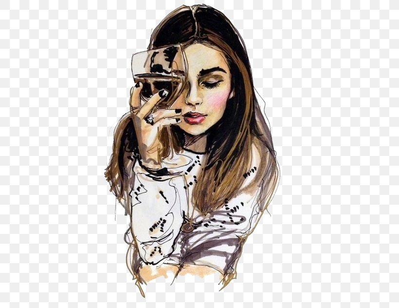 Wine Drawing Woman Sketch, PNG, 500x632px, Watercolor, Cartoon, Flower, Frame, Heart Download Free