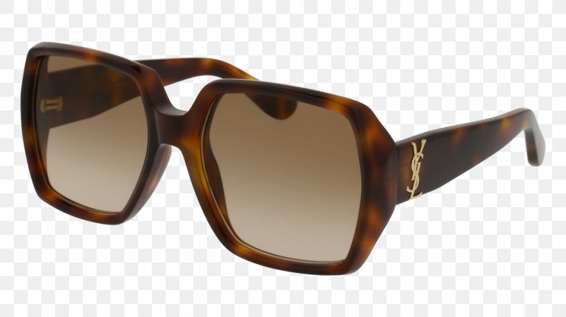 Sunglasses Yves Saint Laurent Gucci Fashion Bug-eye Glasses, PNG, 1000x560px, Sunglasses, Brand, Brown, Bugeye Glasses, Caramel Color Download Free