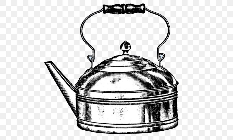 Teapot Kettle Coffeemaker Drawing, PNG, 536x494px, Tea, Black And White, Coffeemaker, Cookware Accessory, Cookware And Bakeware Download Free
