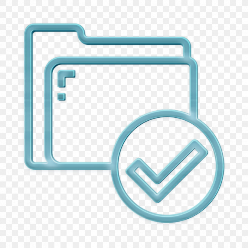 Folder And Document Icon Checkmark Icon Folder Icon, PNG, 1196x1196px, Folder And Document Icon, Checkmark Icon, Folder Icon, Line, Turquoise Download Free