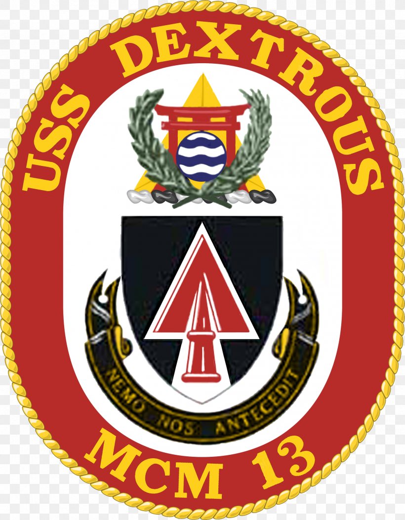 USS Dextrous (MCM-13) United States Navy Avenger-class Mine Countermeasures Ship USS Warrior (MCM-10), PNG, 1868x2401px, Uss Dextrous Mcm13, Area, Badge, Brand, Crest Download Free